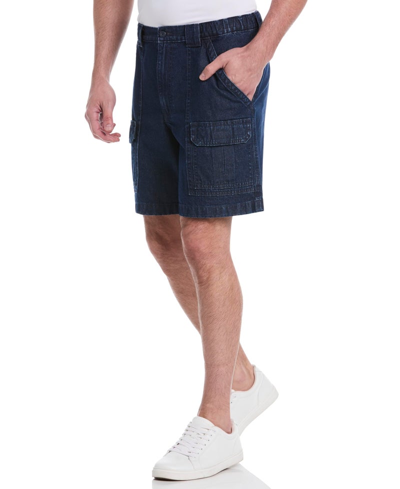 Savane Men's Hiking Cotton Cargo Shorts with Tech Pocket (Available in Big and Tall), Denim, 36 - Image 4